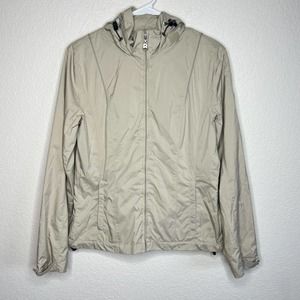 Bogner Women's Full Zip Packable Hood Weather Gear Jacket/Coat Tan Size 6